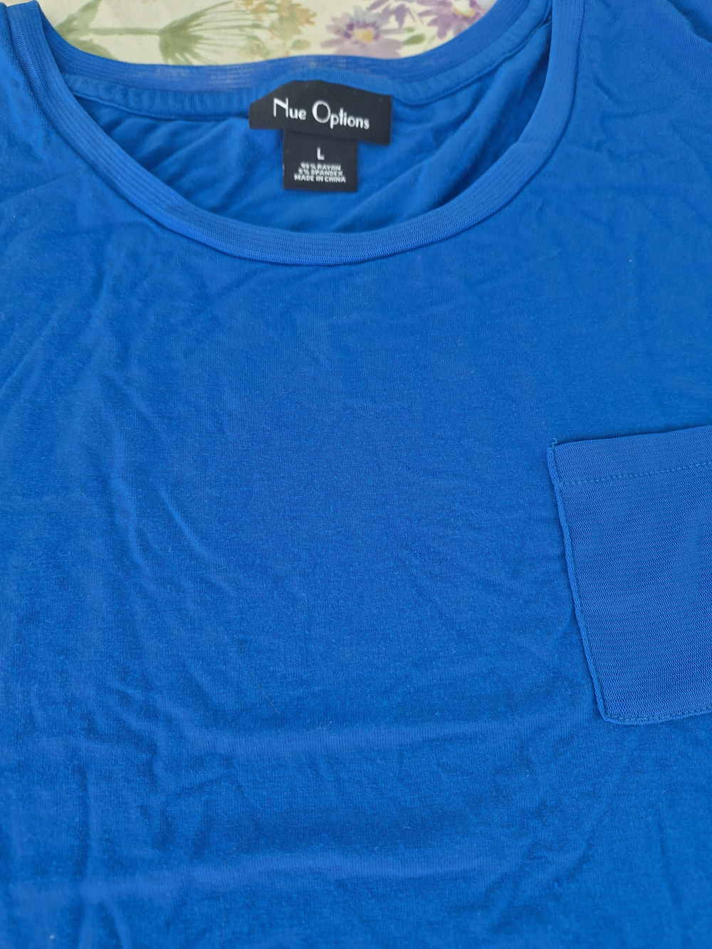 Nue Options Men's Blue Pocket Tee